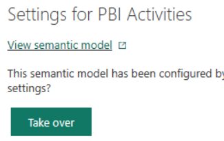Take over the semantic model