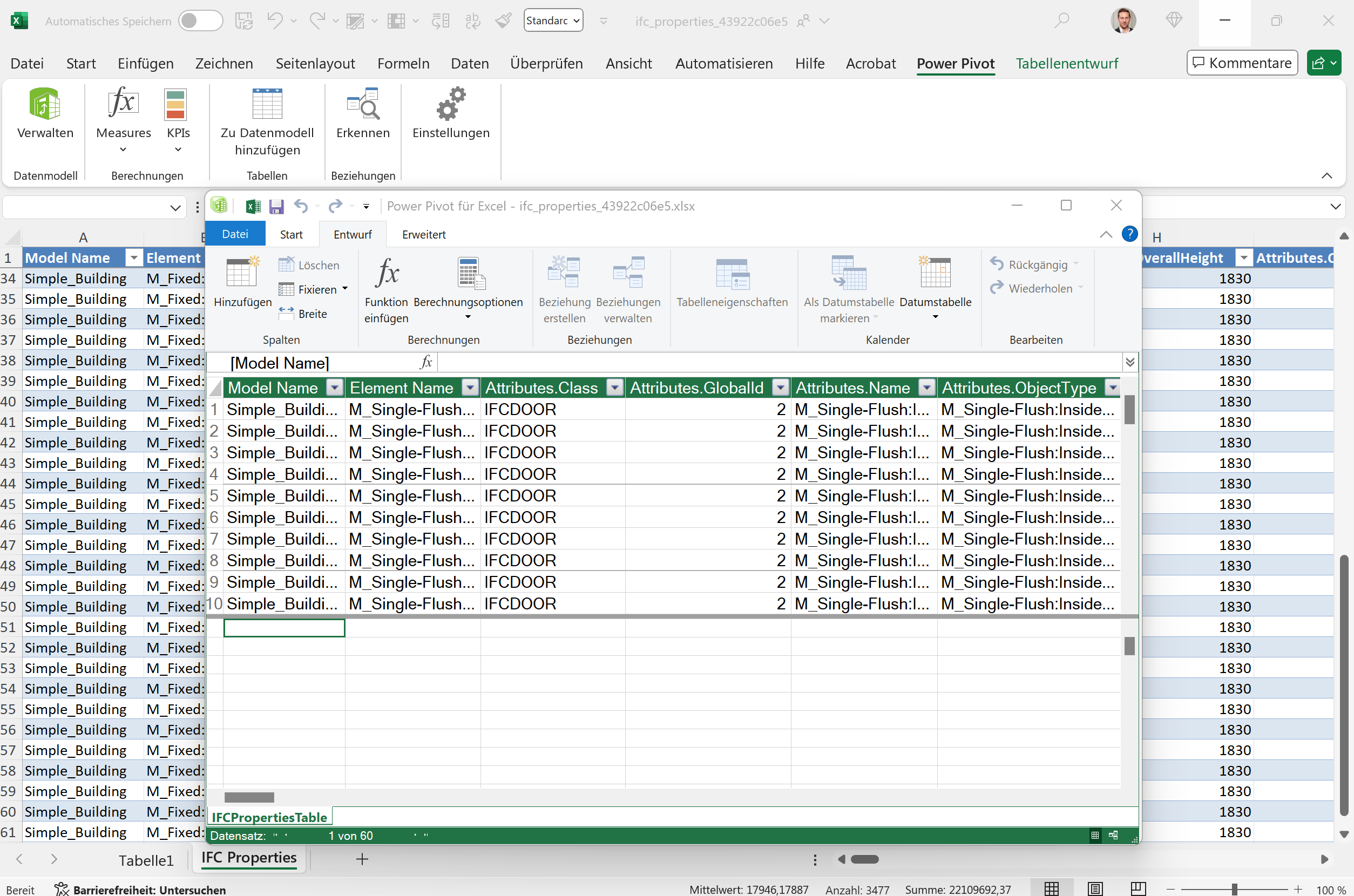 Add your IFC Excel Online Synchronization to your data models