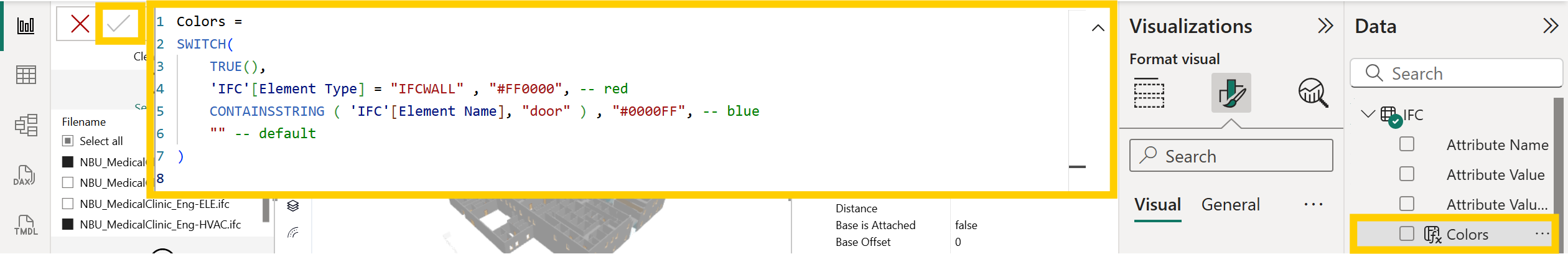 Conditional formatting using manual color rules