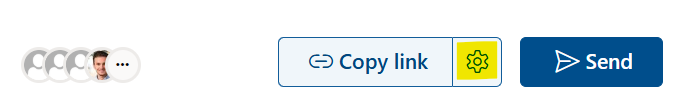 In share folder click on link settings