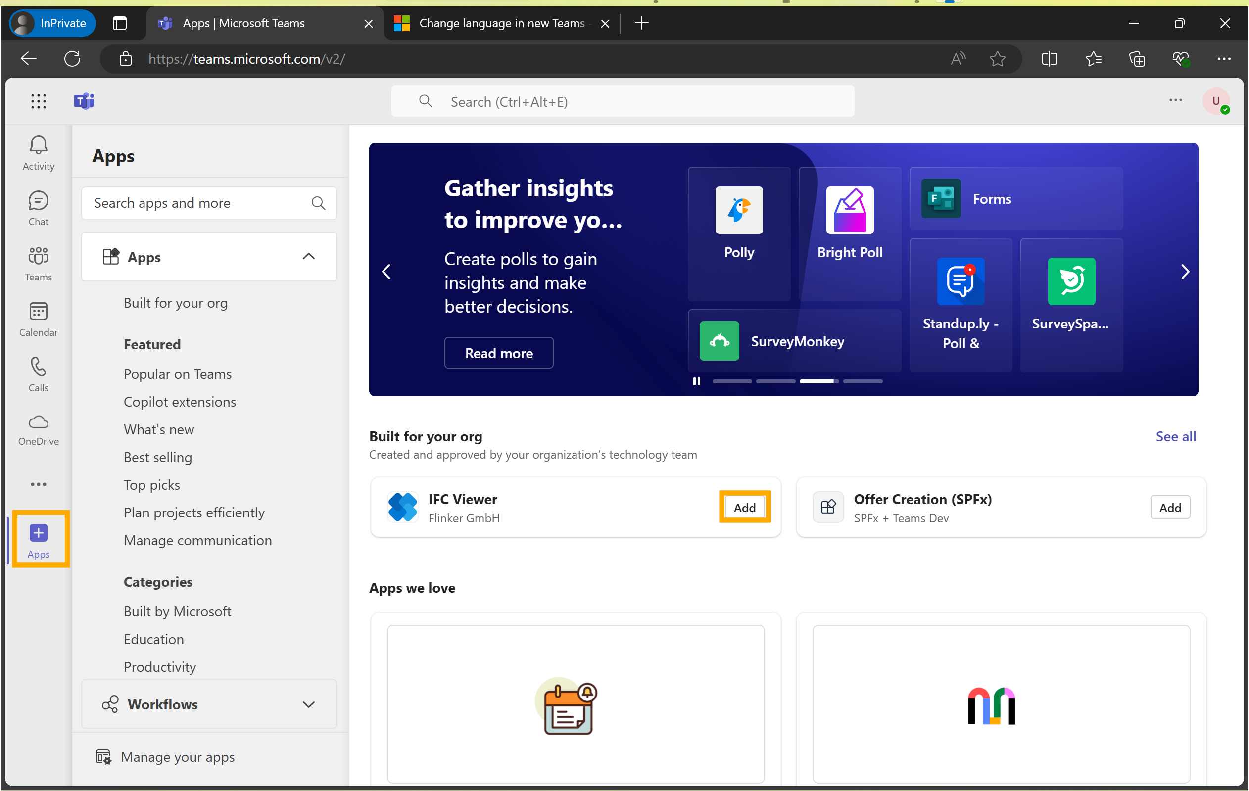 Add App to Teams