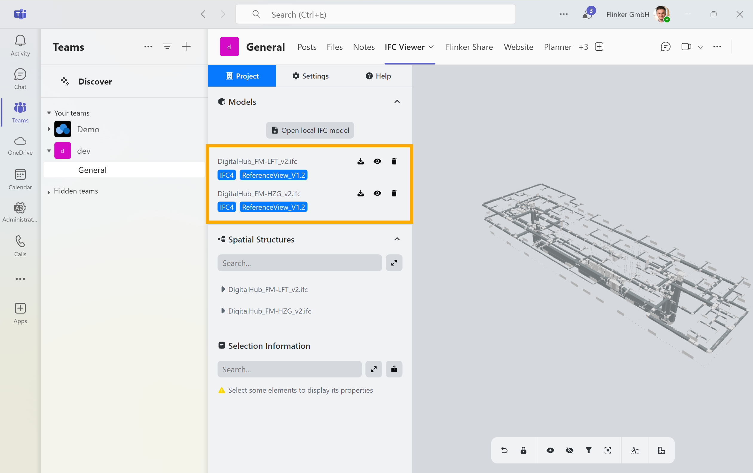 IFC Viewer in Teams