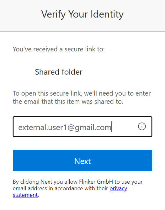 Enter your non-Microsoft email